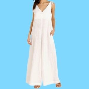 Vitamin A jumpsuit linen creme